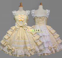 Send headdress lolita Angel love Pink Chiffon princess dress court Gothic dress Super cute maid outfit