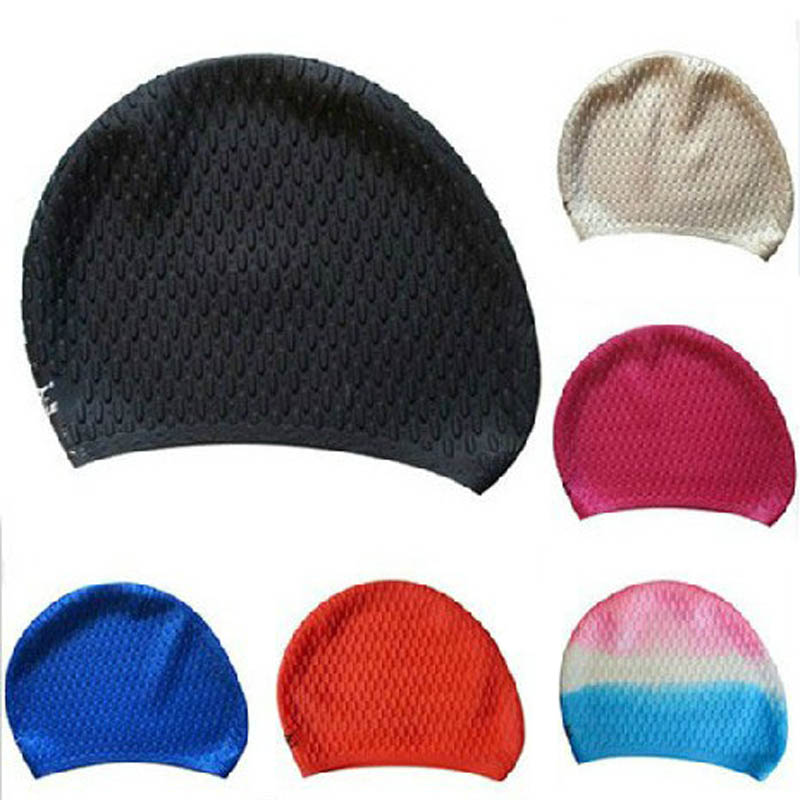 　Water drop swimming cap non-slip inner particle swimming cap waterproof silicone cap for men and women