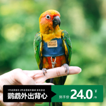 Special clothes for parrots bird walking artifact black wind tiger skin peony fly rope traction anti-flying out flight suit