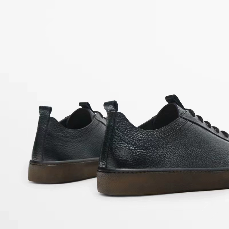 Giày thể thao nam Massimo Dutti thu đông 2022 da nâu mới giày thể thao sneaker 150709