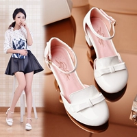 Baotou sandal nữ vuông retro giày một chữ nữ dày với phiên bản Hàn Quốc của giày cao gót nữ mùa hè nữ sinh hoang dã sandal bitis nữ