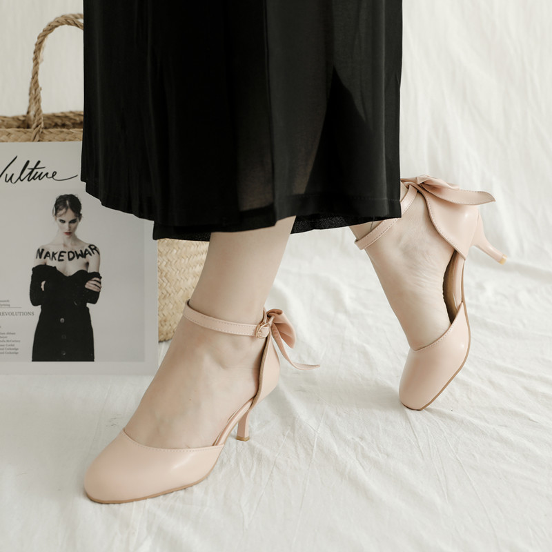 Giày cổ tích mùa hè Baotou sandal phiên bản Hàn Quốc với giày cao gót nhỏ tươi nhỏ size 33 chữ khóa lớn size 4041 giày dép juno