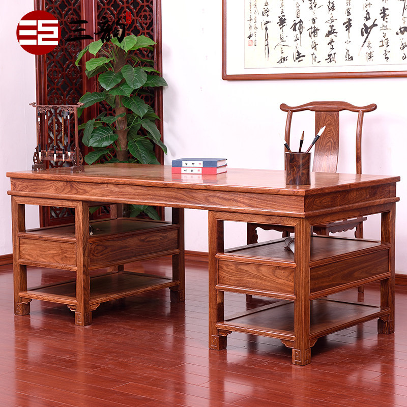 Hedgehog Purple Sandalwood Painting And Calligraphy Table Flowers Pear Wood Calligraphy Table Imitation Ancient Painting Case Chinese Red Wood Desk Solid Wood Desk