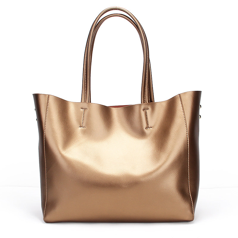 VC Genuine Leather Women Bag 2022 New Bag Package 100 Hitch Brief Shoulder Bag Woman Commute Big Bag Large Capacity Special Bag