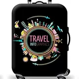 Эластичный чемодан, защитный чехол для путешествий, износостойкая пылезащитная крышка, 20 дюймов, 24 дюймов, увеличенная толщина