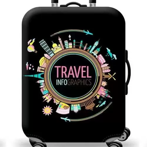 Эластичный чемодан, защитный чехол для путешествий, износостойкая пылезащитная крышка, 20 дюймов, 24 дюймов, увеличенная толщина