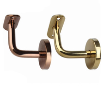 Stainless steel solid stair glass handrail bracket wall support column accessories titanium wall bracket no punching installation