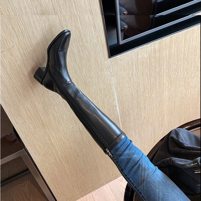 Net red recommendation ~ show long legs and thin legs ~ riding boots women but knee elastic boots leg wrapping effect