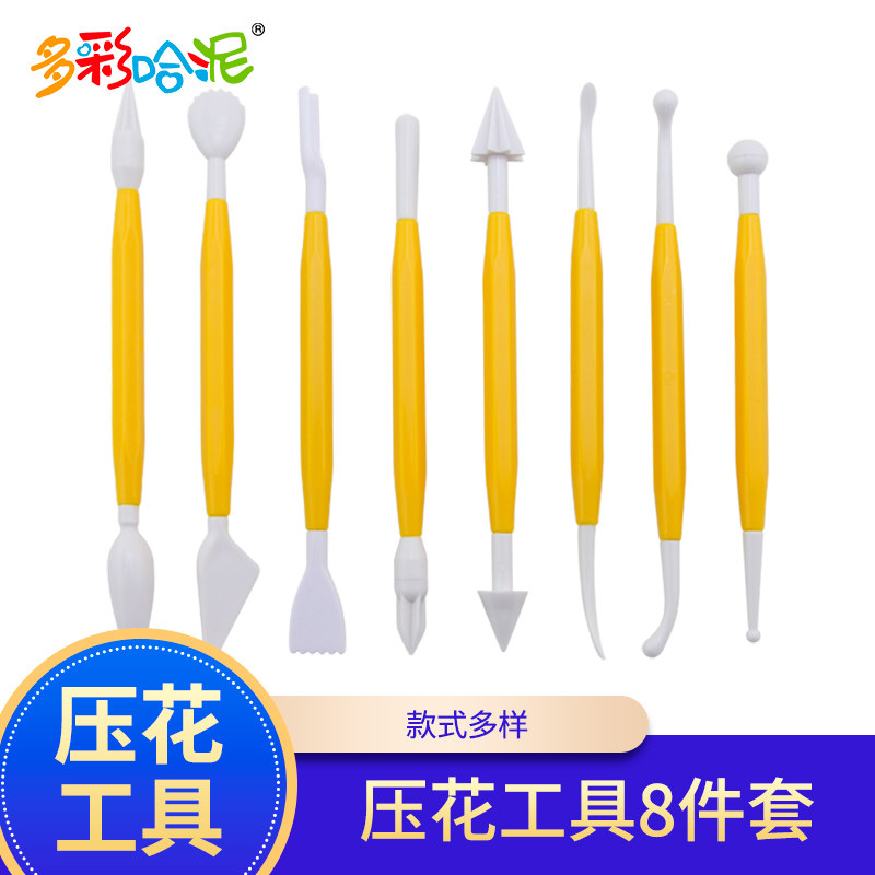 Embossing tool ultra-light soil double head Easy soft pottery clay rubber clay plastic sculpted embossing machine suit