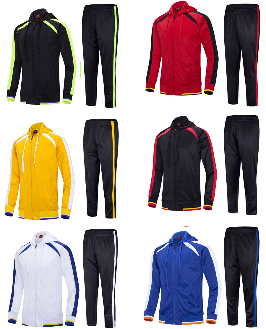 Men's hooded long-sleeved football basketball appearance jacket suit elementary and middle school students competition training sports jersey