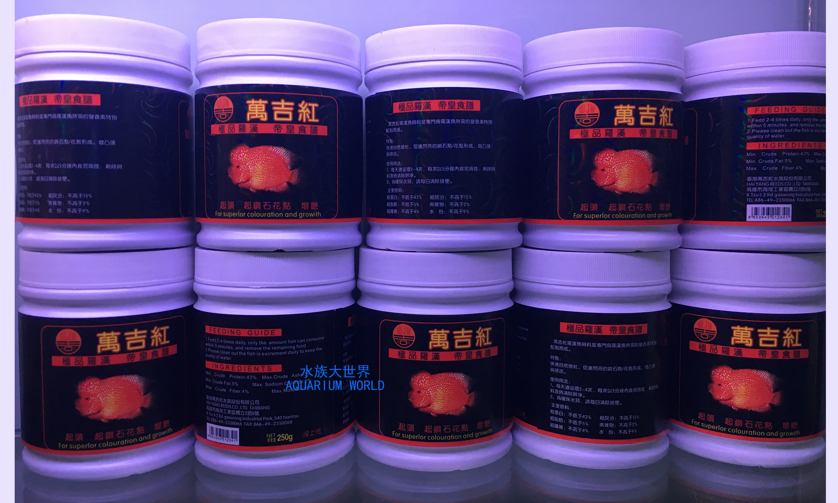 Wangji Saffron Luohan Grain Coloring Increased Fast Start-head Fish Feed Fish Food Lohan Upper Feed