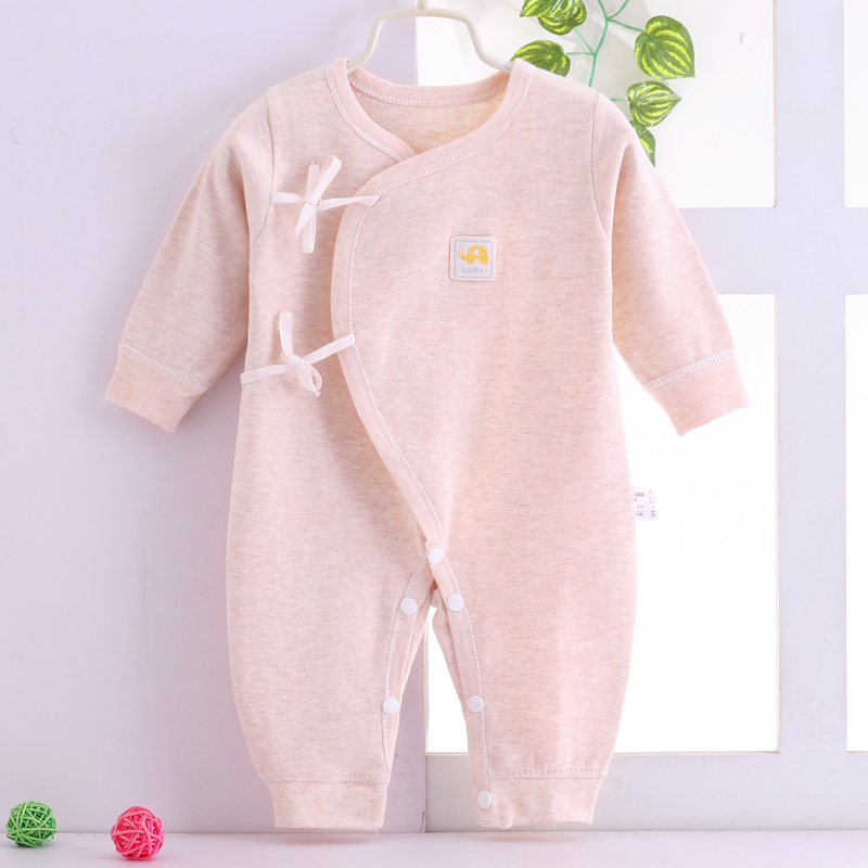 Bộ đồ cotton cho bé sơ sinh liệt nửa người mùa thu và mùa đông áo khoác liền quần hình thú