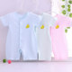 Baby clothes autumn and winter baby boy jumpsuit thin short-sleeved robe 2023 newborn girl summer clothing pure cotton pajamas