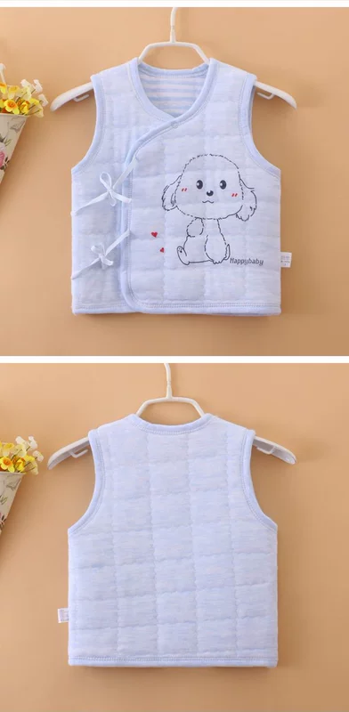 Áo sơ mi cotton ấm áp cho trẻ sơ sinh liệt nửa người Áo vest cotton màu mùa thu / mùa đông áo khoác cho bé