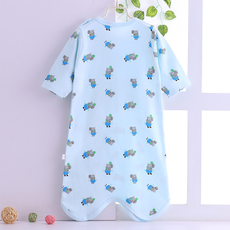 Bé bông áo choàng bé nightdress mùa hè mùa xuân trẻ em một mảnh đồ ngủ cô gái chàng trai dài tay đồ ngủ 0-4 tuổi