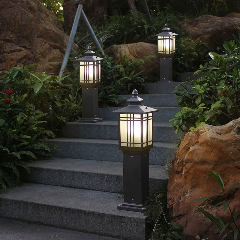 Solar Light New Chinese Outdoor Lawn Light Waterproof Grass Home Garden Light Garden Villa Community Landscape Light