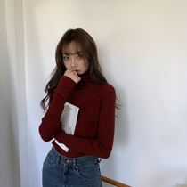 The smallest sea black high collars undershirt female autumn winter hitchhiking with lean foreign air knit sweaters 2022 new