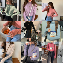 Minimum sea-Korean version heaps of heaps of undershirt woman slim fit for spring autumn 100 lap long sleeve t-shirt for body blouse