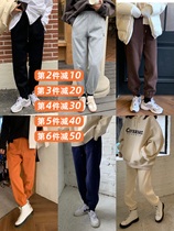 Minimum sea Han version tightness waist lacing with velvet thickened pants children autumn winter bunches sports pants casual wear pants