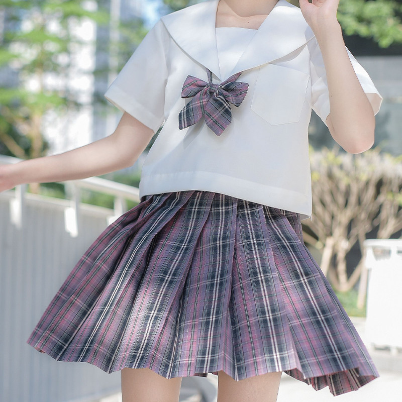 (sister's home) Original rebel fairytale JK uniform plaid 100 pleats half body pink dress girl dark black