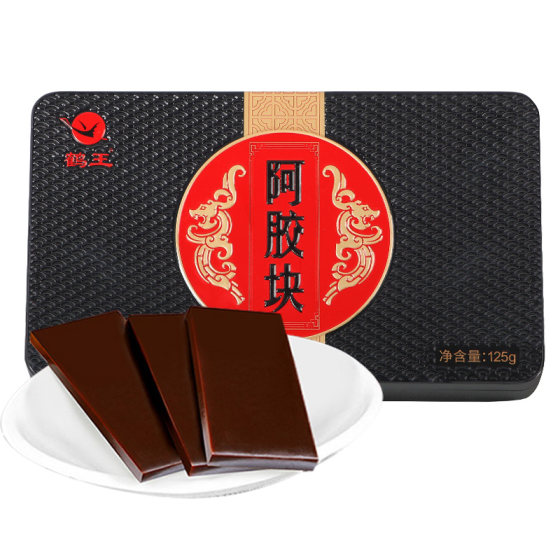 Crane King donkey-hide gelatin slices gift box boiled donkey-hide gelatin solid yuan paste Founder's donkey-hide gelatin cake ejao donkey-hide gelatin block gift packaging