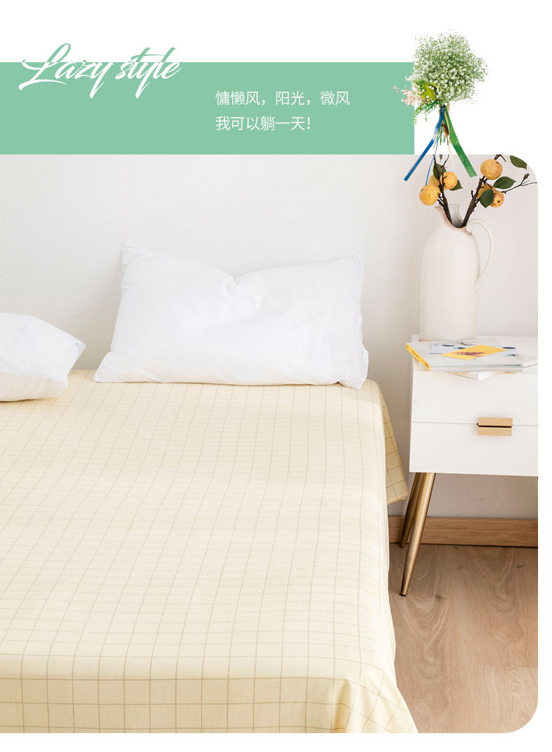 Thêm tình yêu bông mới tấm bông đơn mảnh Bộ đồ giường cô gái Mori 1,5m bột cỏ mùa hè bọt - Khăn trải giường drap giường đẹp