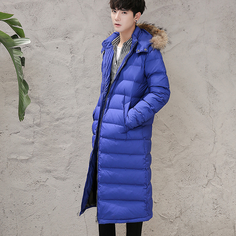 Mùa đông cỡ lớn nam xuống áo khoác bông nam siêu dài quần áo cotton ấm áo trùm đầu lạnh áo lạnh áo khoác phao nam