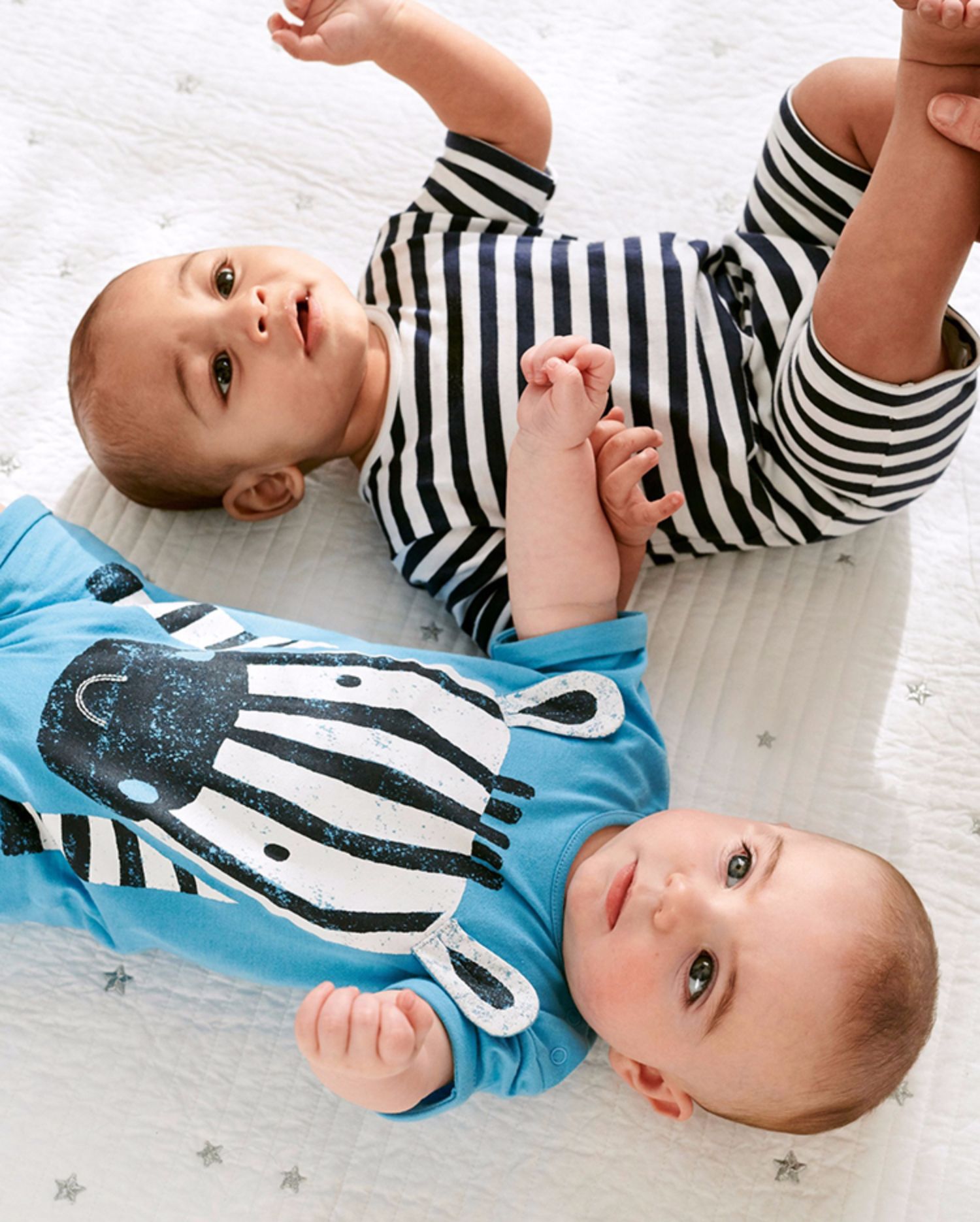 Điểm tiếp theo Vương quốc Anh mua quần áo trẻ em 19 mùa hè nam kho báu ngựa vằn sọc xanh jumpsuit thư jumpsuit 2 - Áo liền quần bộ áo liền quần công chúa bé gái