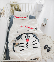 Baby children cartoon Dingdang cat three-piece cotton washing cotton cute upper and lower bedding bedding kindergarten bedding