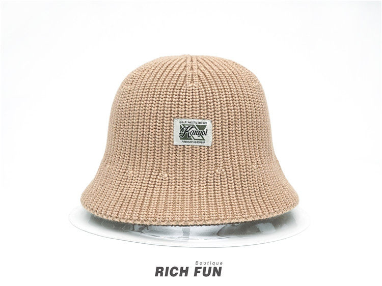 KANGOL WASHED KNIT BUCKET 24 новая весна и лето Ленивый ретро вязание шерстяную шапку ведро кепка 