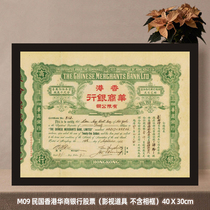 M09 Republic Old Objects Stock Retro-Port Style Tea Restaurant Restaurant Private Room Cantonese Sichuan Xiangvegetable Café Decorative Painting