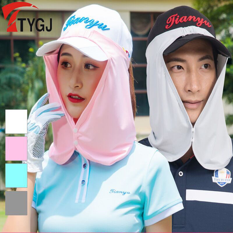 Golf Outdoor Sport Sun Protection Ice Silk Headscarf Clothing Caddie Neck face cover Breathable Mask Golf Supplies