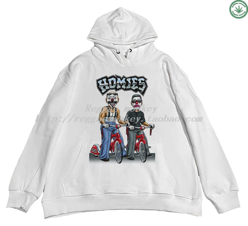 [R M] Street hip -hop Tide West Coast Bandit Kakano Homies клоун велосипедист худи с капюшоном