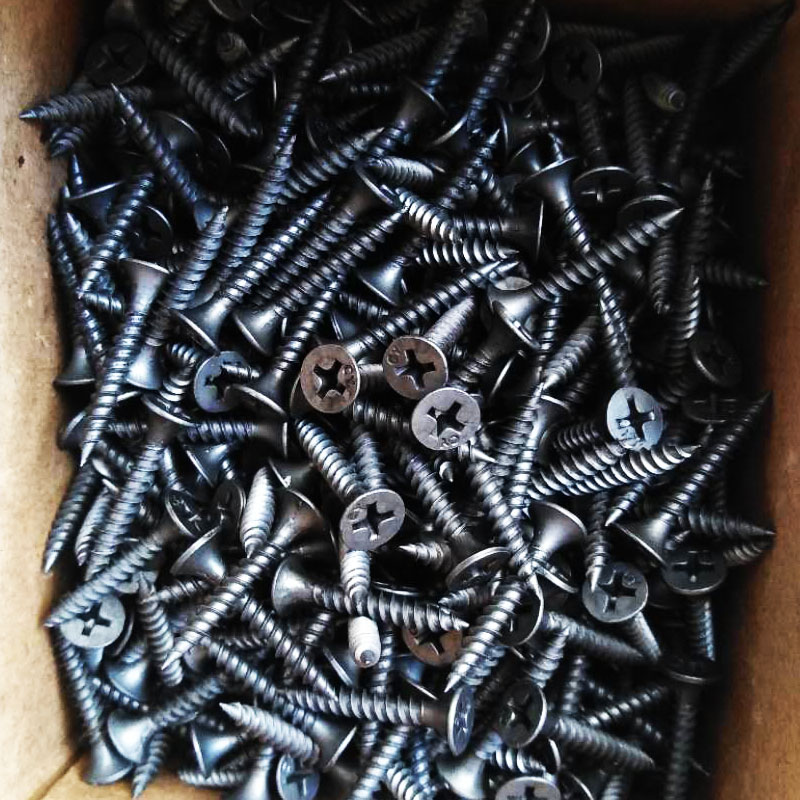 Spring rain high hardness dry wall nail gypsum board light steel keel self-tapping screw black wall nail M3 5*25 iron gray phosphorus