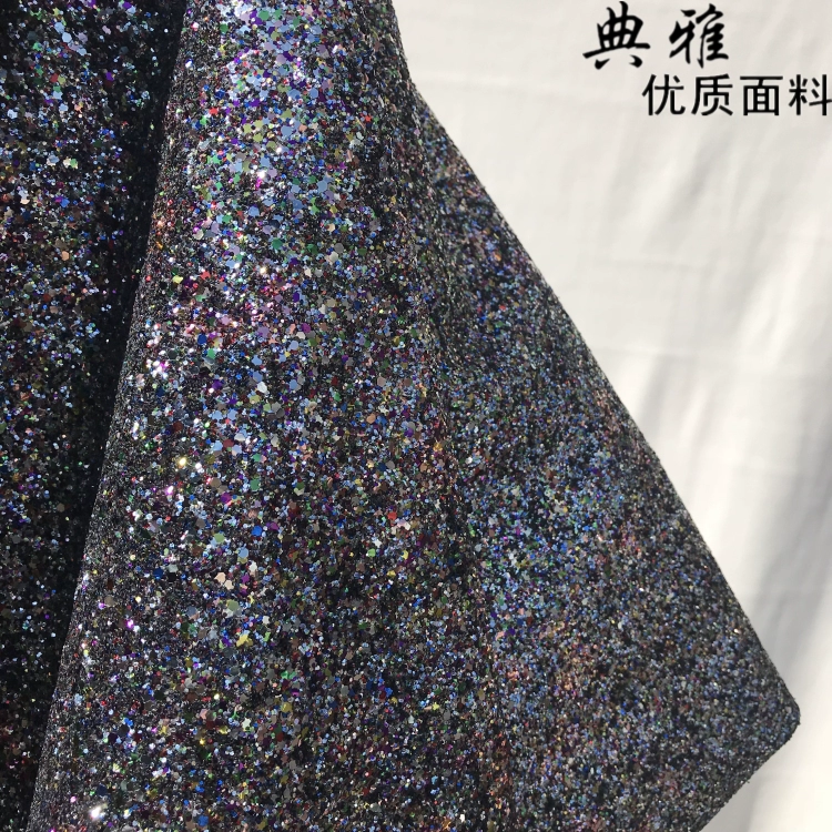 Giới hạn màu mới ánh sao ánh sáng lấp lánh sáng bóng vải sequins rắc vàng nền vải thiết kế thời trang vải - Vải vải tự làm