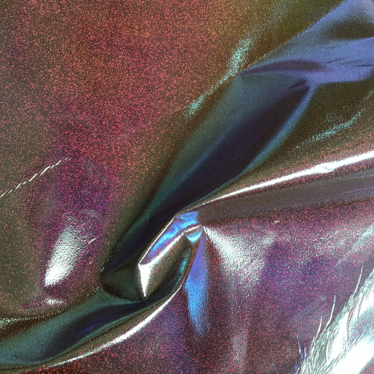 Orange Blue Laser Iridescent Metallic Leather Pants Soft Bag Designer Clothing Creative Leather Material K339 Orange Blue Laser Iridescent Metallic Leather Pants Soft Bag Designer Clothing Creative Leather Material K339