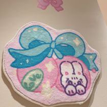 Fried Mengzi original cute cake bedside living room plush non-slip carpet floor mat bedside blanket imitation cashmere dopamine