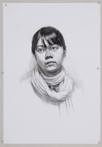 China Academy of Fine Medicine studio original half-open sketch head portrait sketch fan painting teacher boutique 2 open K sketch fan painting