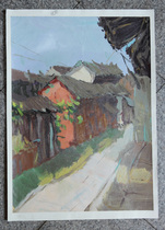 Gouache Landscape Painting Anhui Zhouzhuang Anhui Xidi Landscape Painting 4 Kaixitang Water Township Riverside Scenery Color Landscape