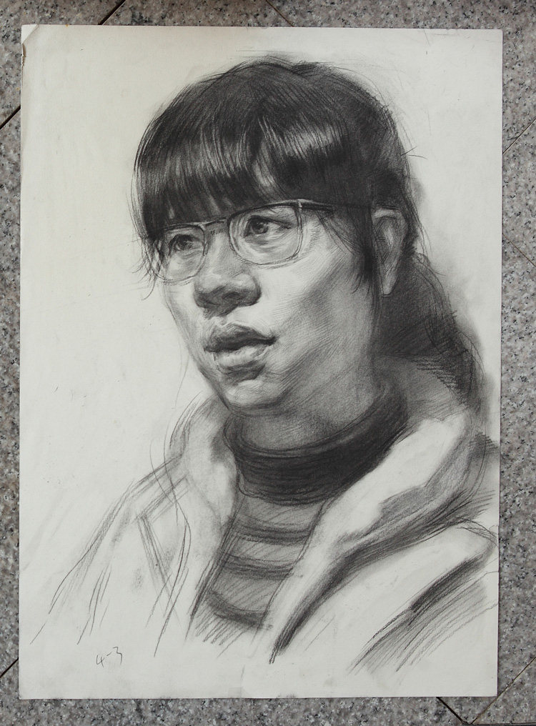 Original sketch avatar speed writing sketch sketch 4 open speed to write the original work of the real person of the Chinese beauty salon