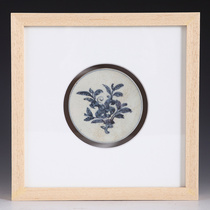 Ming and Qing Dynasty Camellia old porcelain specimen Ming Dynasty blue and white porcelain coaster cup holder decorative painting family hanging painting art
