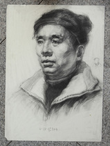 Male middle-aged and elderly pixel sketch portraits 4 open 3 4 side male youth sketching avatar