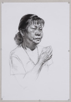 Original sketch head 2 open Chinese Academy of fine art painting Figure sketch half-open sketch head spot