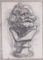 Marseille plaster head sketch 4K open plaster head still life sketch painting copy still life sketch painting