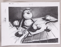 Sketch still life 4K open design sketch sketch still life painting sketch work copy sketch art works fan painting