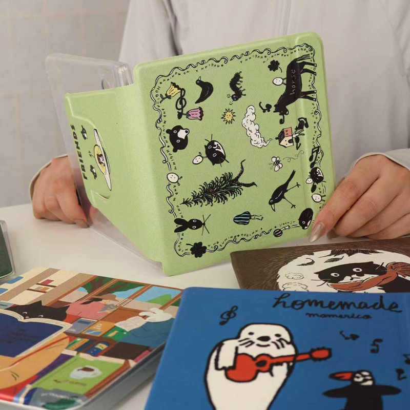 Multi-Patterned Rakuten Kobo Libra 7inch Protective Case with Pen Slot, Magnetic Detachable Cover, Soft Edge, Foldable Stand, Kobo Libra Color7 E-Book Handheld Clear Case, Sleep Mode, Drop-Proof