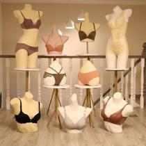 Promotional fashion product display Mens sample body underwear display rack Skin color shopping mall heart bra window display