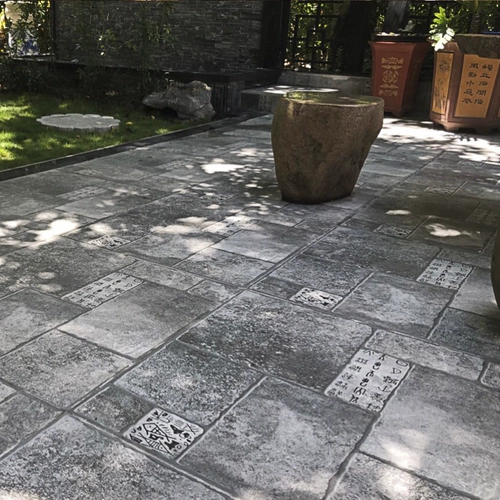 Плитка сада на пол 600x600 открытый китайский антикварный кирпичный кирпичный сад.