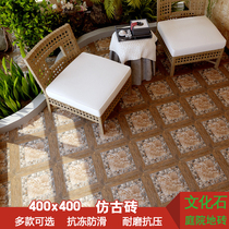 American pastoral tile outdoor courtyard cobblestone floor tile non-slip antique balcony ground tile yard brick pool brick