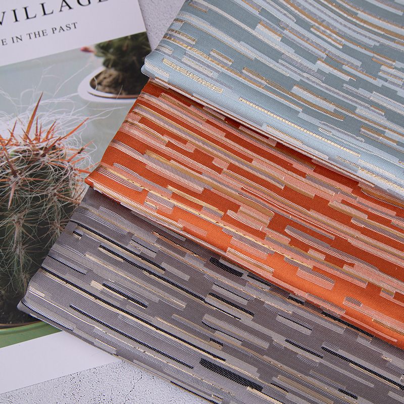 Tang Rabbit Rabbit Jacquard Bright Face Fabric Handmade Cloth Art DIY Package Striped Lines Chemical Fiber Clothing Window Curtain accessories